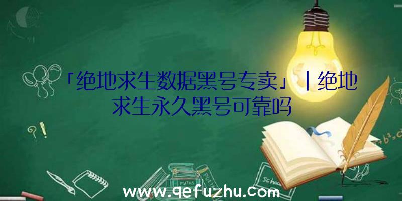 「绝地求生数据黑号专卖」|绝地求生永久黑号可靠吗